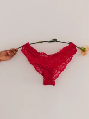 PANTY CULOTTE VINTAGE ROJO VIBRANTE