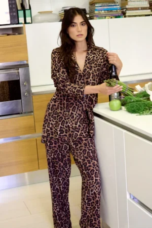 Camisa Felina de Media Noche